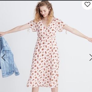 Madewell RuffleWaist Midi Dress Countryside Blooms